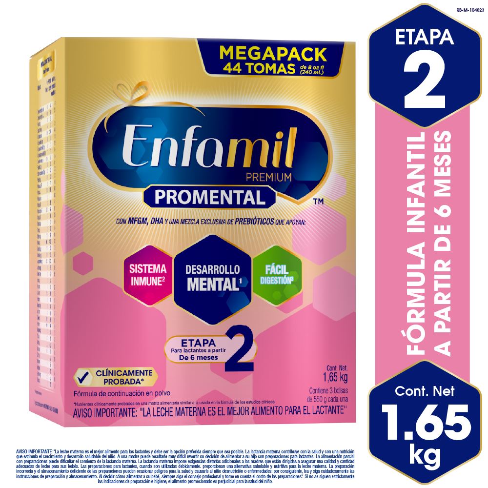 Enfamil Premium 2 Promental MFGM & DHA  - Caja 1.65 KG